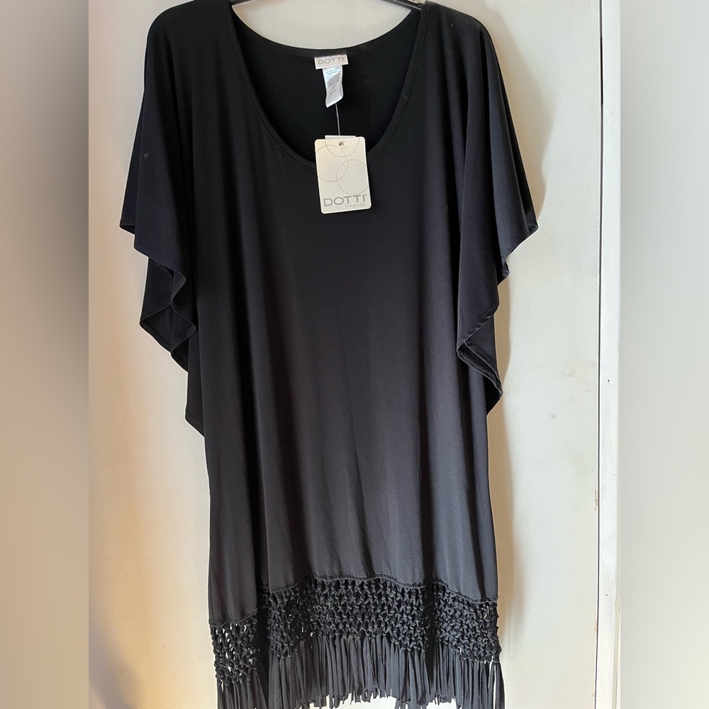 Dotti Black Bathing Suit Coverup/Dress
